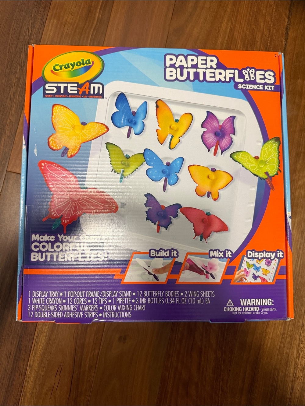 Crayola Paper Butterflies Kit - Blue, Yellow, Orange, Purple, Green, Pink, Red
